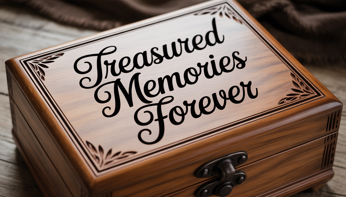 Personalized wooden jewelry box with engraving